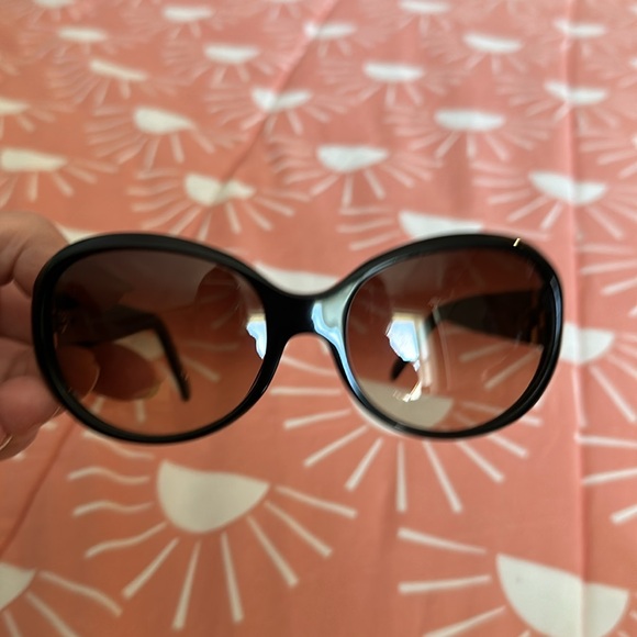 Celine Triomphe Black & Gold Tone Sunglasses with Case and Dust Cloth - Picture 9 of 15